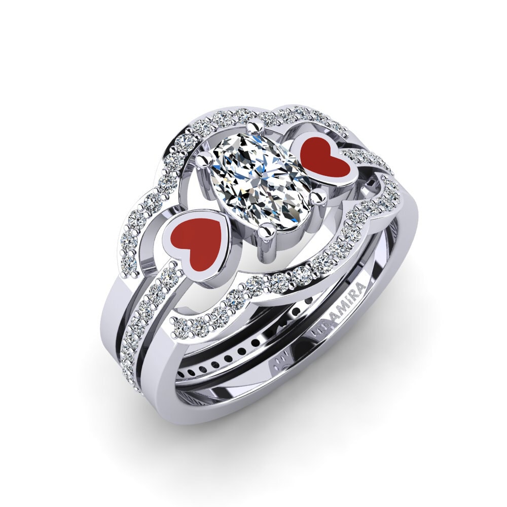 Weißgold 375 Ring Vigetea - SET