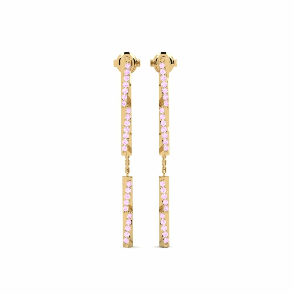 Saphir Rose Boucle d'oreille femme Vikasa