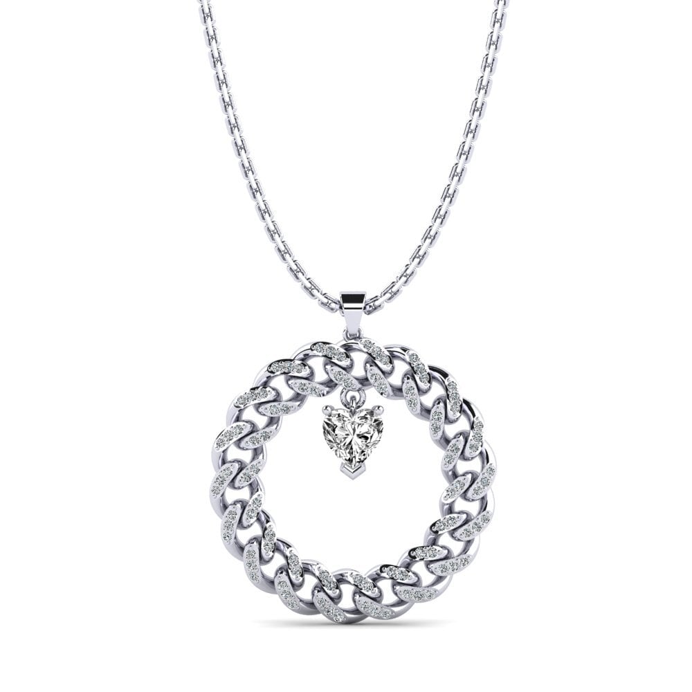 Trái Tim Đá Moissanite Mặt dây chuyền nữ Vindicatif
