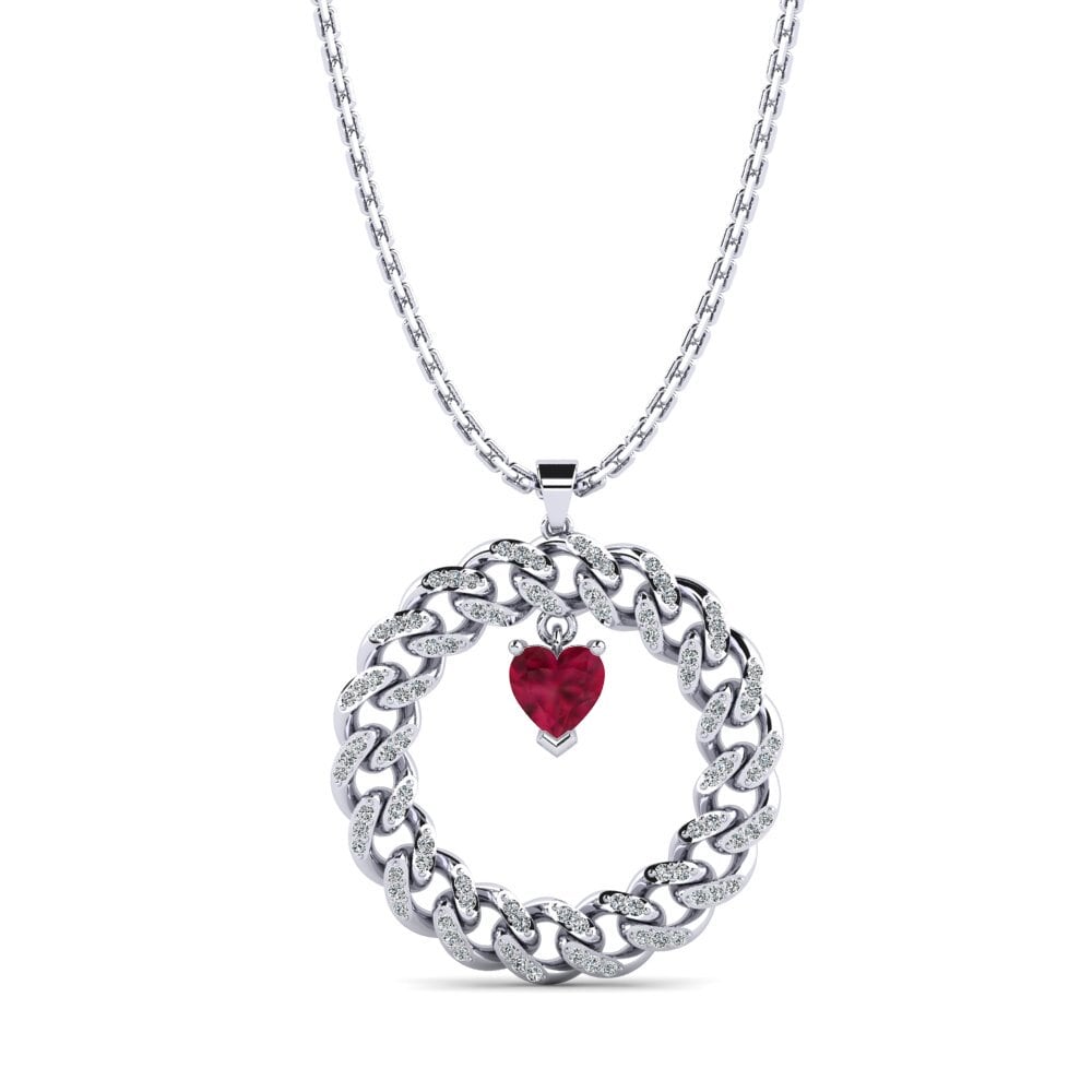 Trái Tim Đá Ruby / Hồng Ngọc Mặt dây chuyền nữ Vindicatif