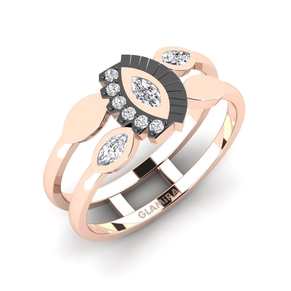 9ct Rose Gold Diamond Ring Vindue