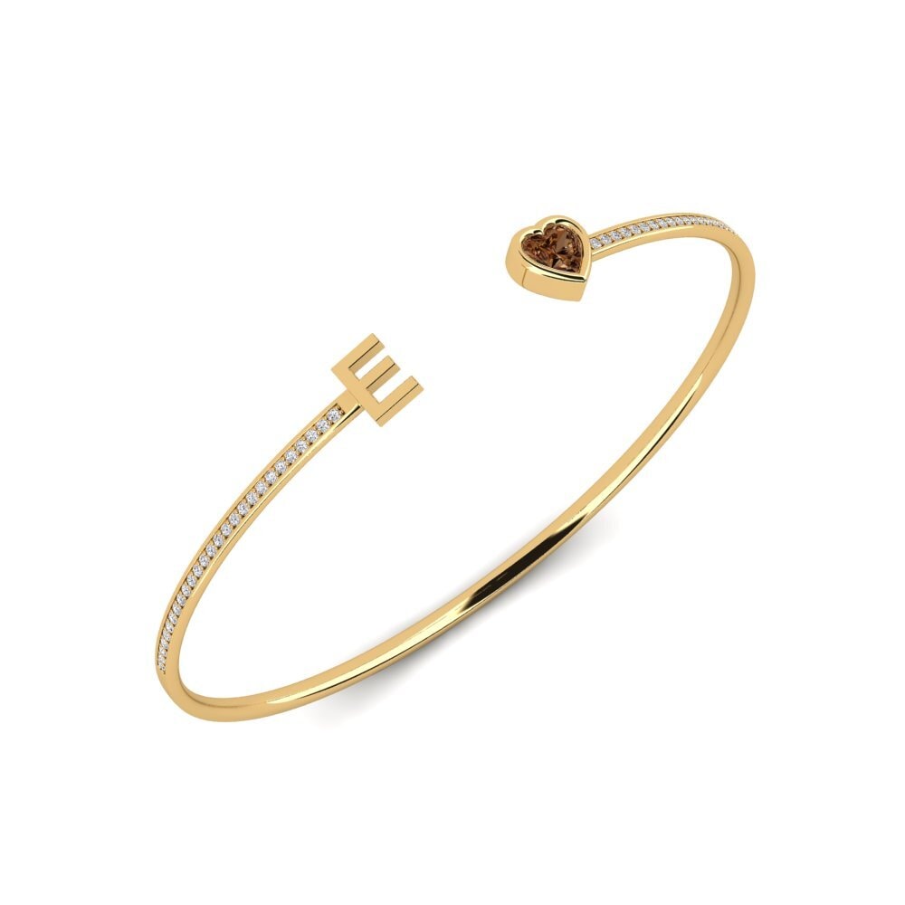 14ct Yellow Gold Brown Diamond Women's Bracelet Vingtaine - E