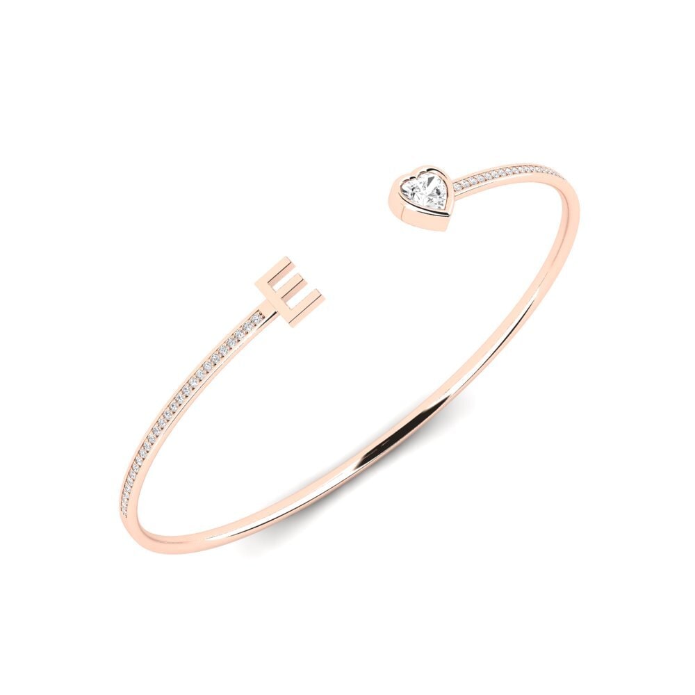 14ct Rose Gold White sapphire Women's Bracelet Vingtaine - E