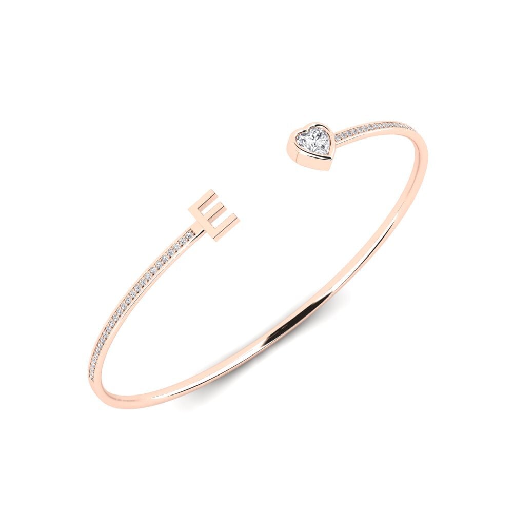 14ct Rose Gold Lab Grown Diamond Women's Bracelet Vingtaine - E
