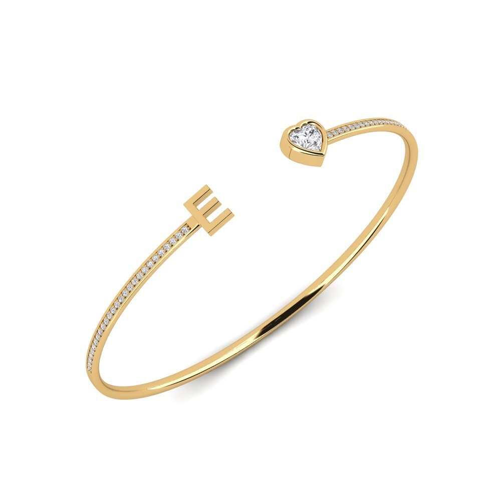 14ct Yellow Gold Lab Grown Diamond Women's Bracelet Vingtaine - E
