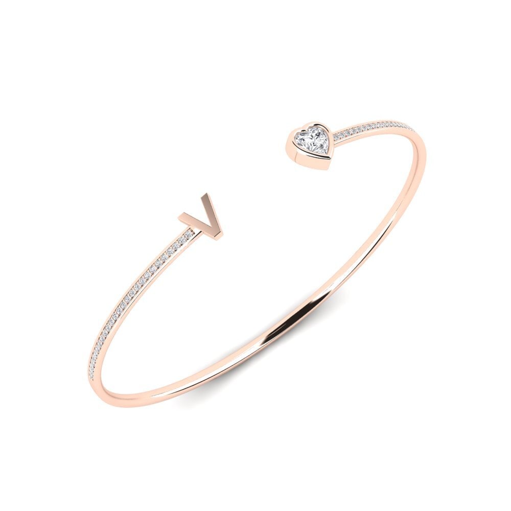 14ct Rose Gold Lab Grown Diamond Women's Bracelet Vingtaine - V