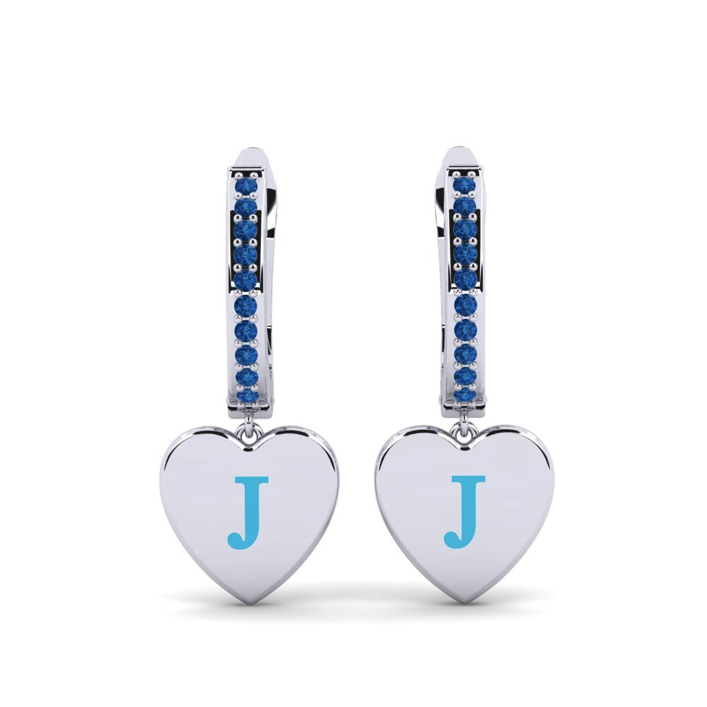 Dark Blue Zirconia Women's Earring Vingtieme - J