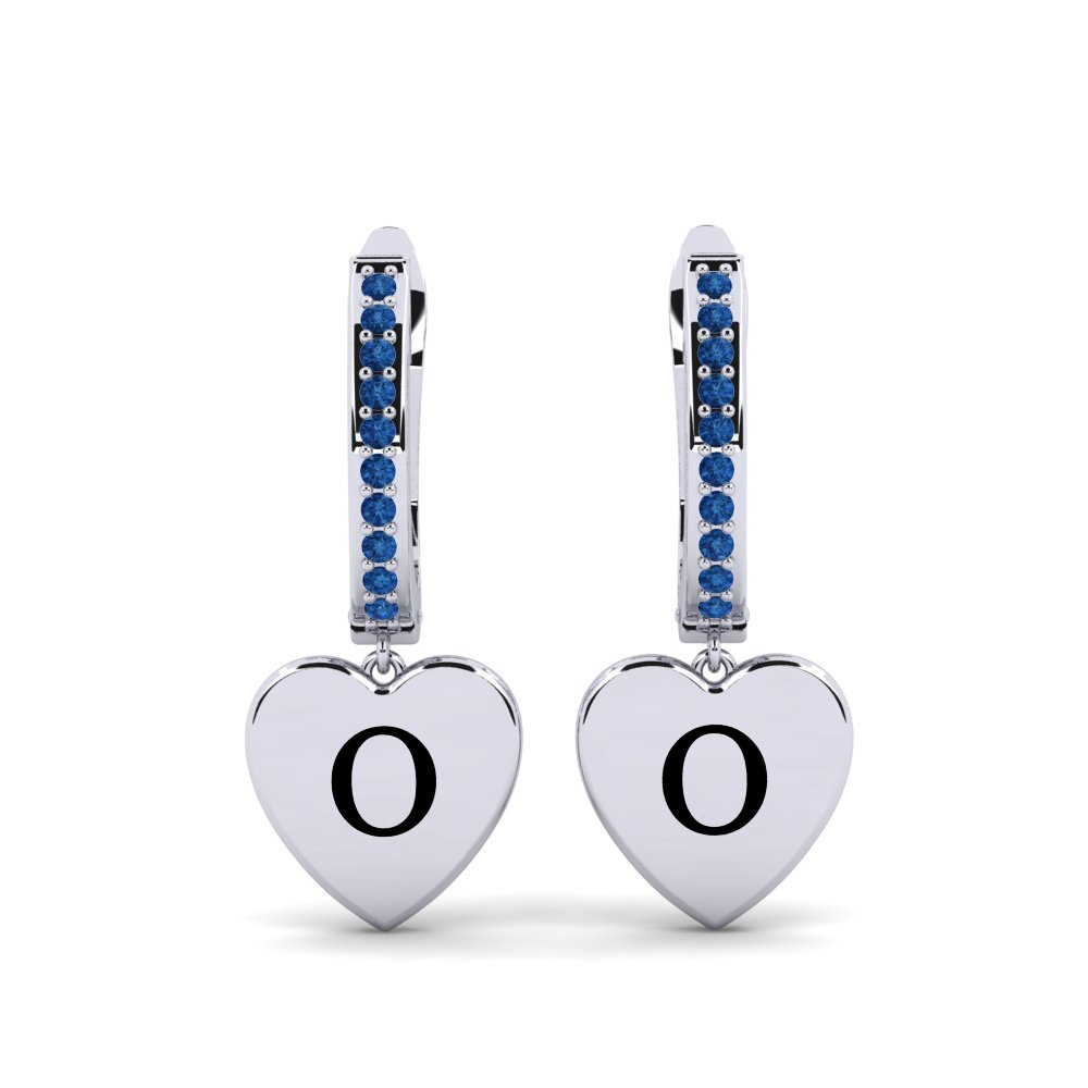 Dark Blue Zirconia Women's Earring Vingtieme - O