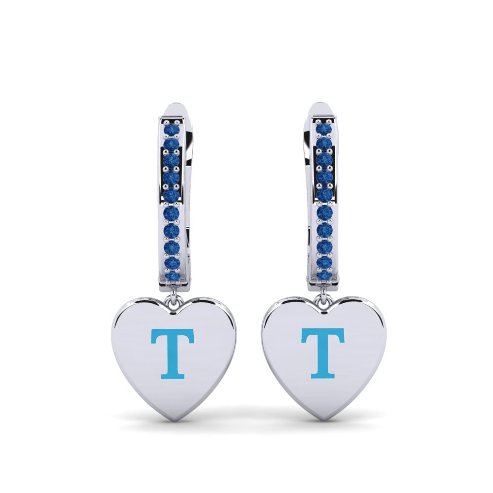 Dark Blue Zirconia Women's Earring Vingtieme - T