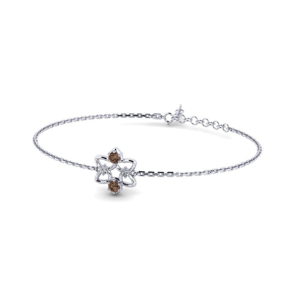 Round Smoky Quartz Women's Bracelet Vinpes