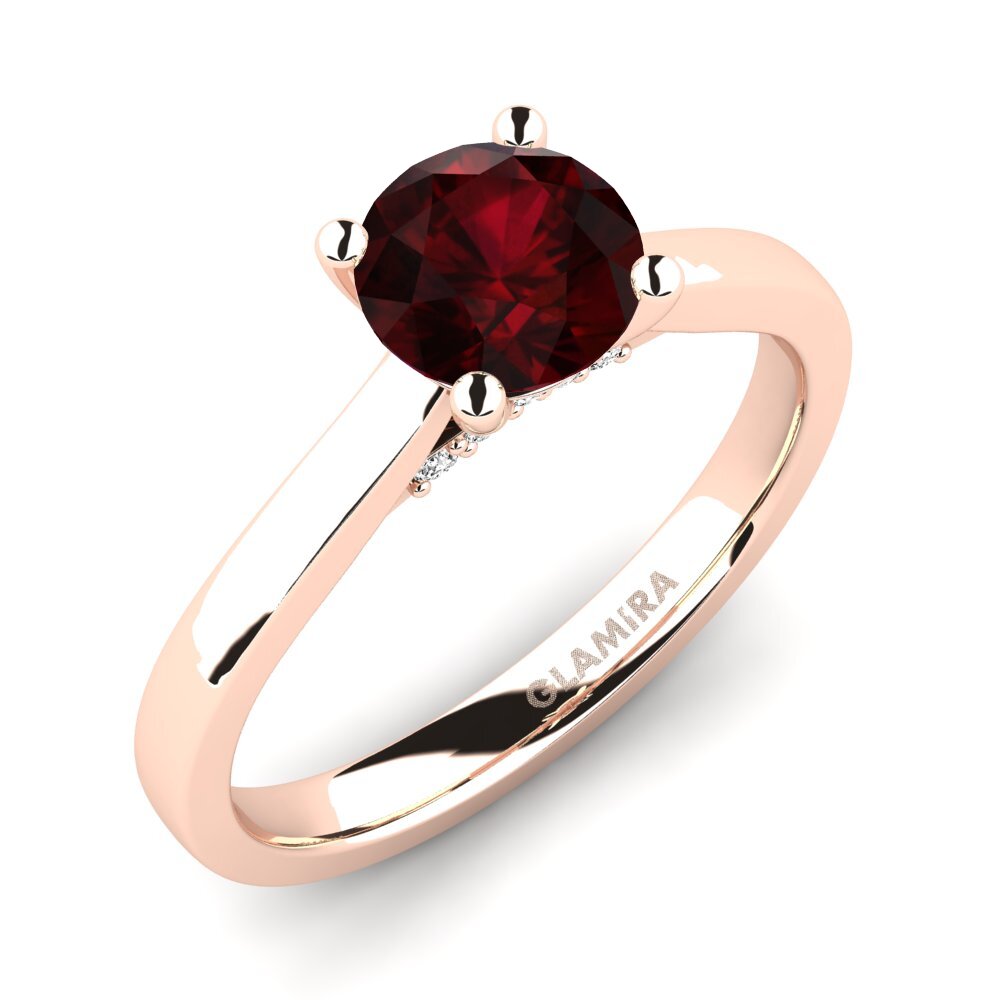 red-750 garnet Anel de Noivado Violet