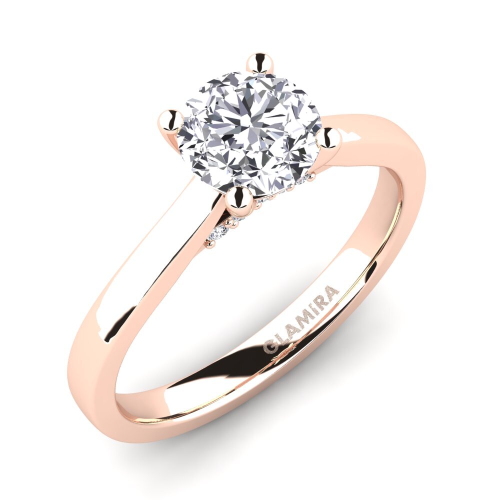18ct Rose Gold Engagement Ring Violet
