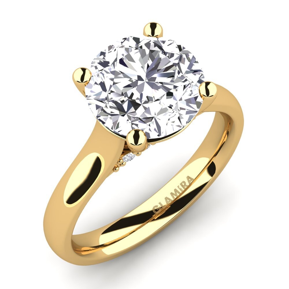 14ct Yellow Gold Engagement Ring Violet 3.0 crt