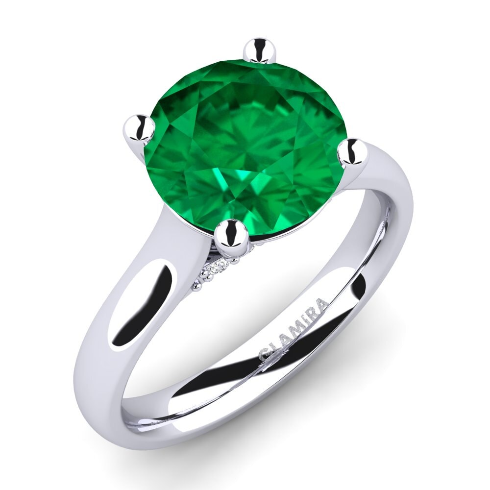 Emerald (Lab Created) Engagement Ring Violet 3.0 crt