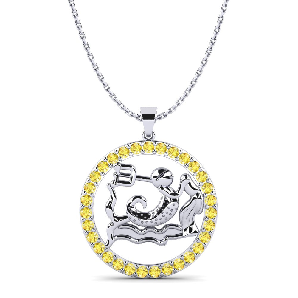Yellow Sapphire Women's Pendant Virgo