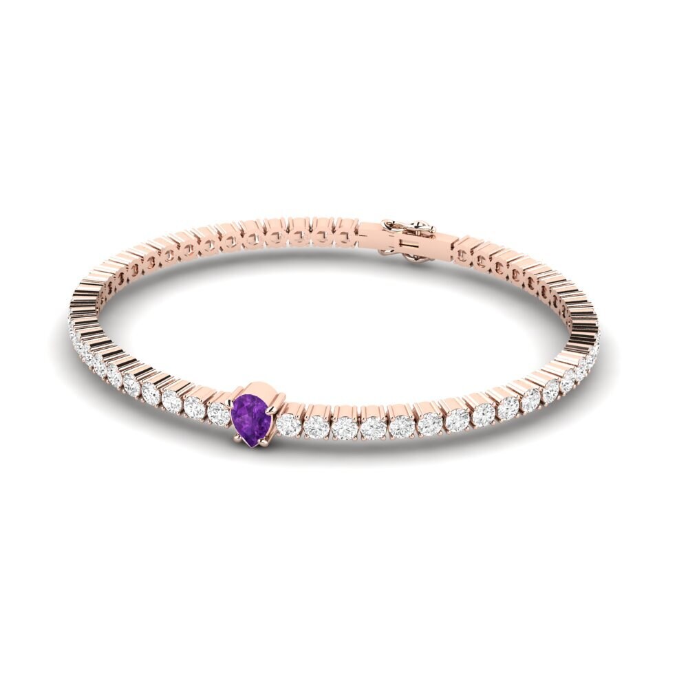 14k Rose Gold Amethyst SYLVIE Bracelet Viridis