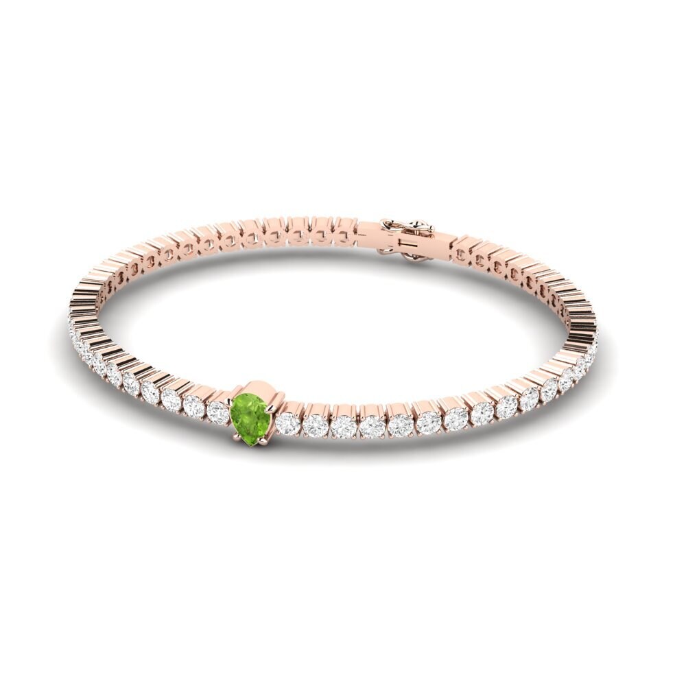14k Rose Gold Peridot SYLVIE Bracelet Viridis