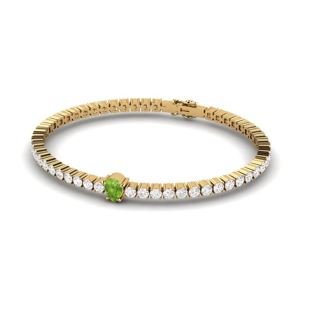 14ct Yellow Gold Peridot SYLVIE Bracelet Viridis