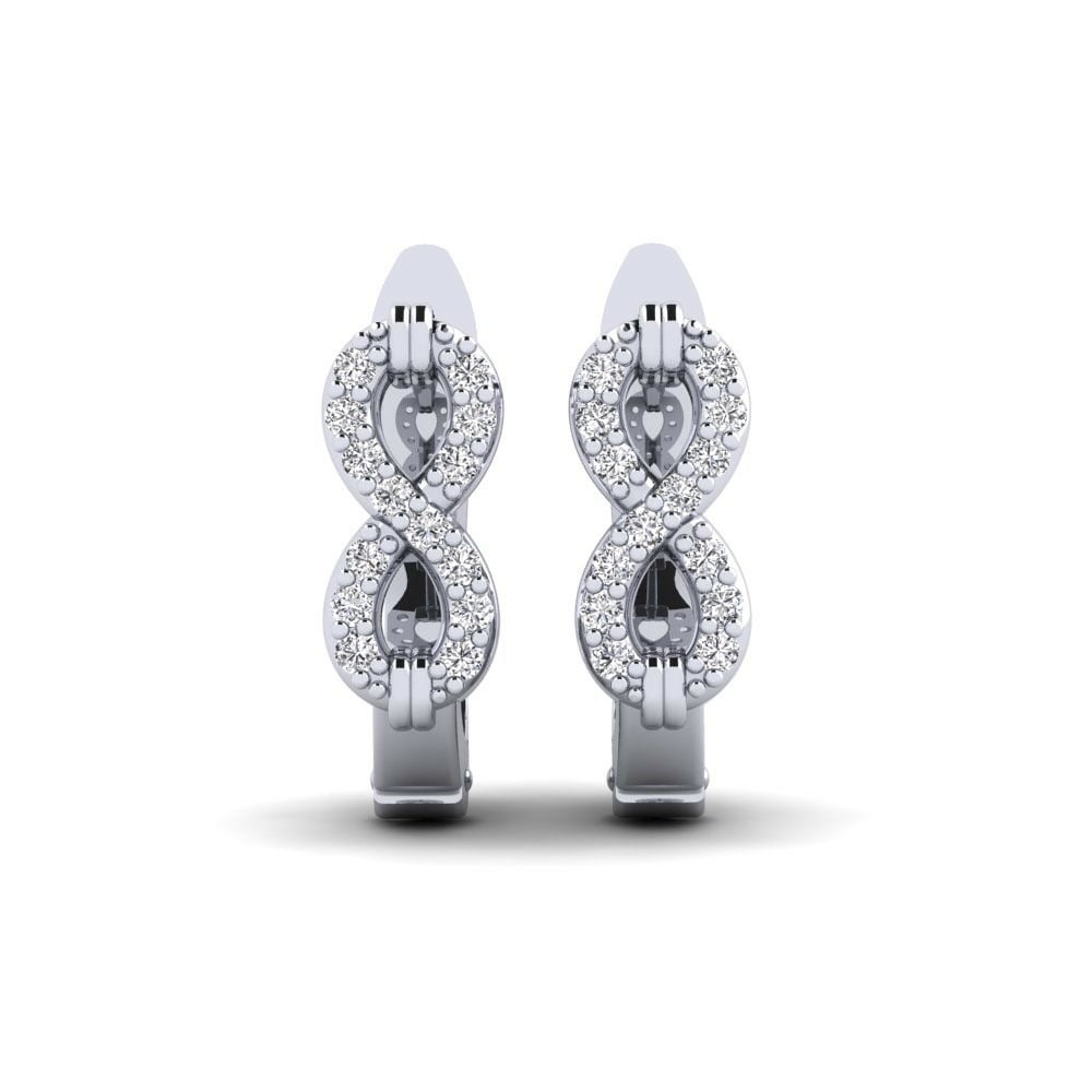 Huggies & Hoops Connection Earring Vishesh 585 White Gold Diamond