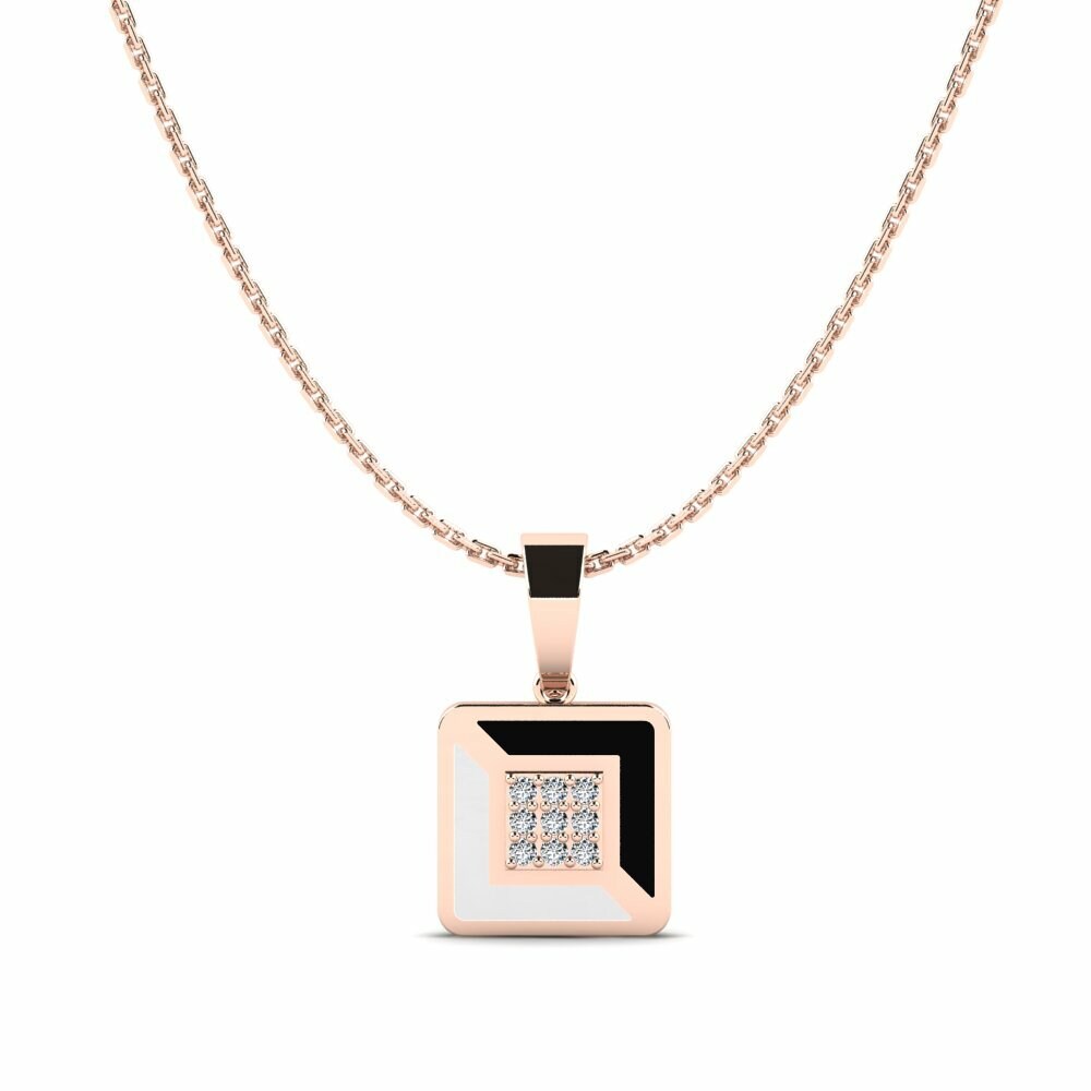 Vàng Hồng 18K Đá Zirconia Mặt dây chuyền nữ Vivido