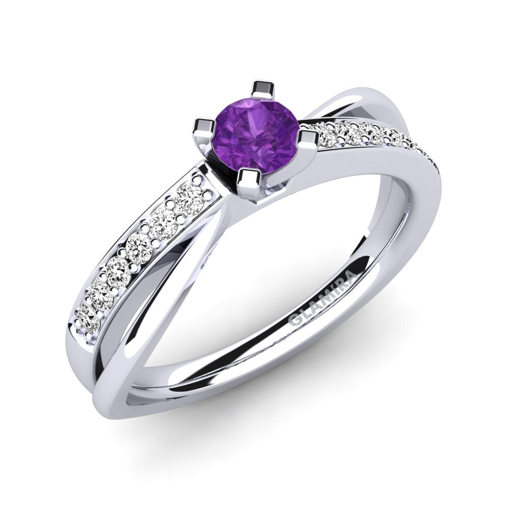 Amethyst Engagement Ring Viviette 0.25 crt