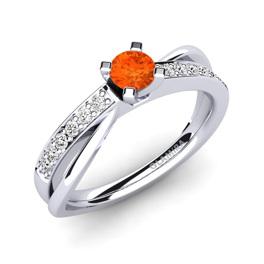 Fire-Opal Engagement Ring Viviette 0.25 crt