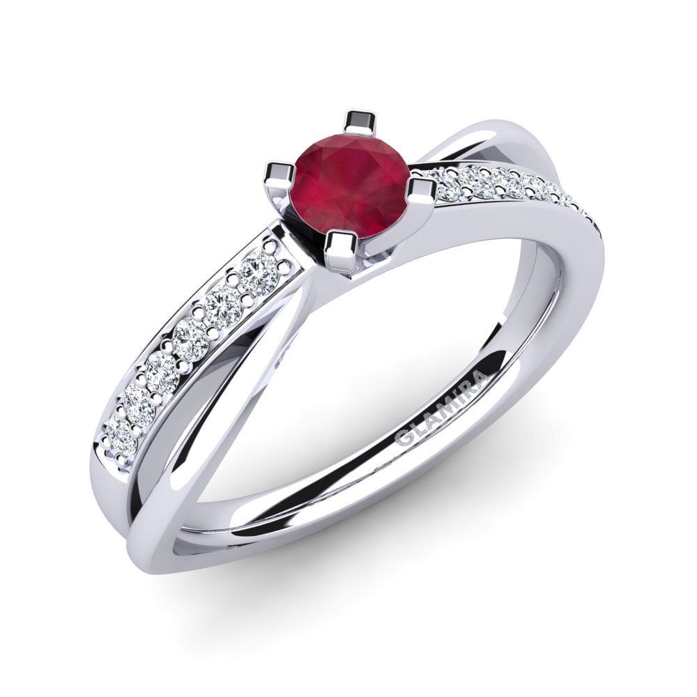 Ruby Engagement Ring Viviette 0.25 crt