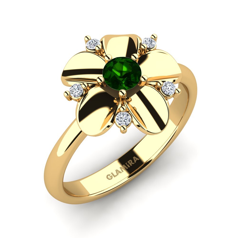 Green Tourmaline Ring Vivillon