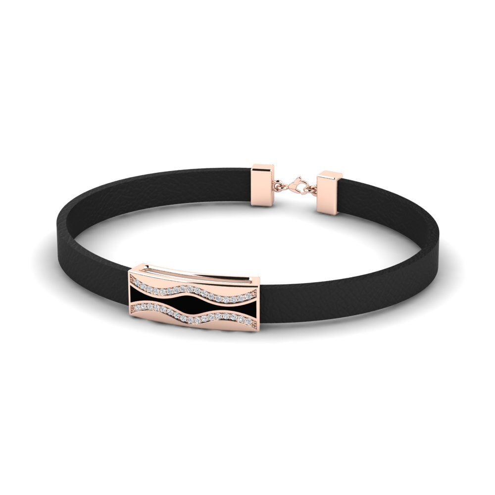 9ct Rose Gold Diamond Men's Bracelet Vladislav