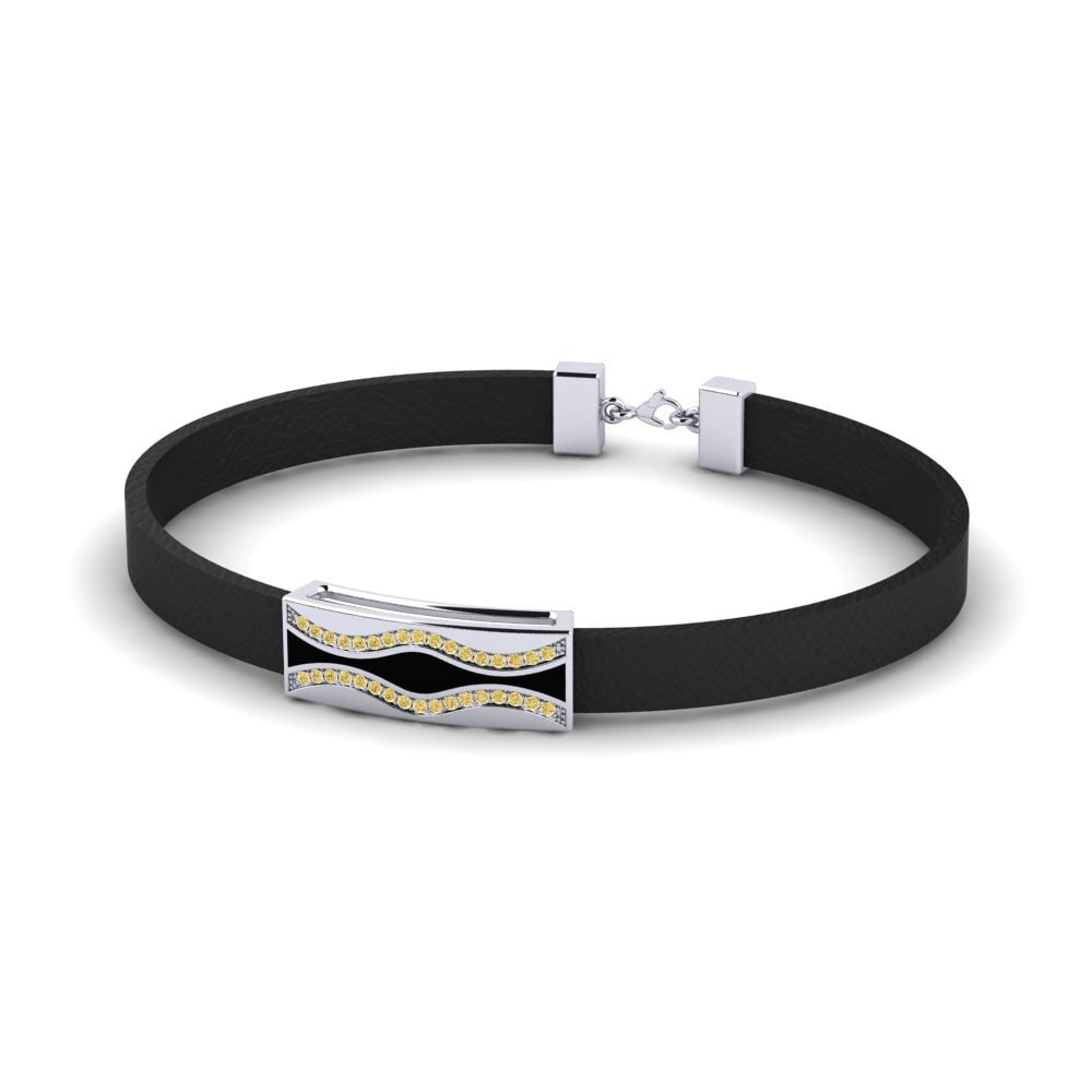 950 Palladium Yellow Diamond Men's Bracelet Vladislav