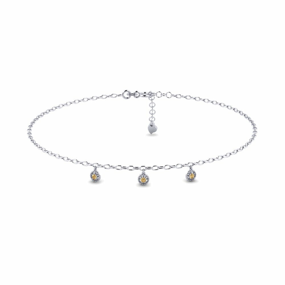 Bruine Diamant Dames Enkelbandje Voiva