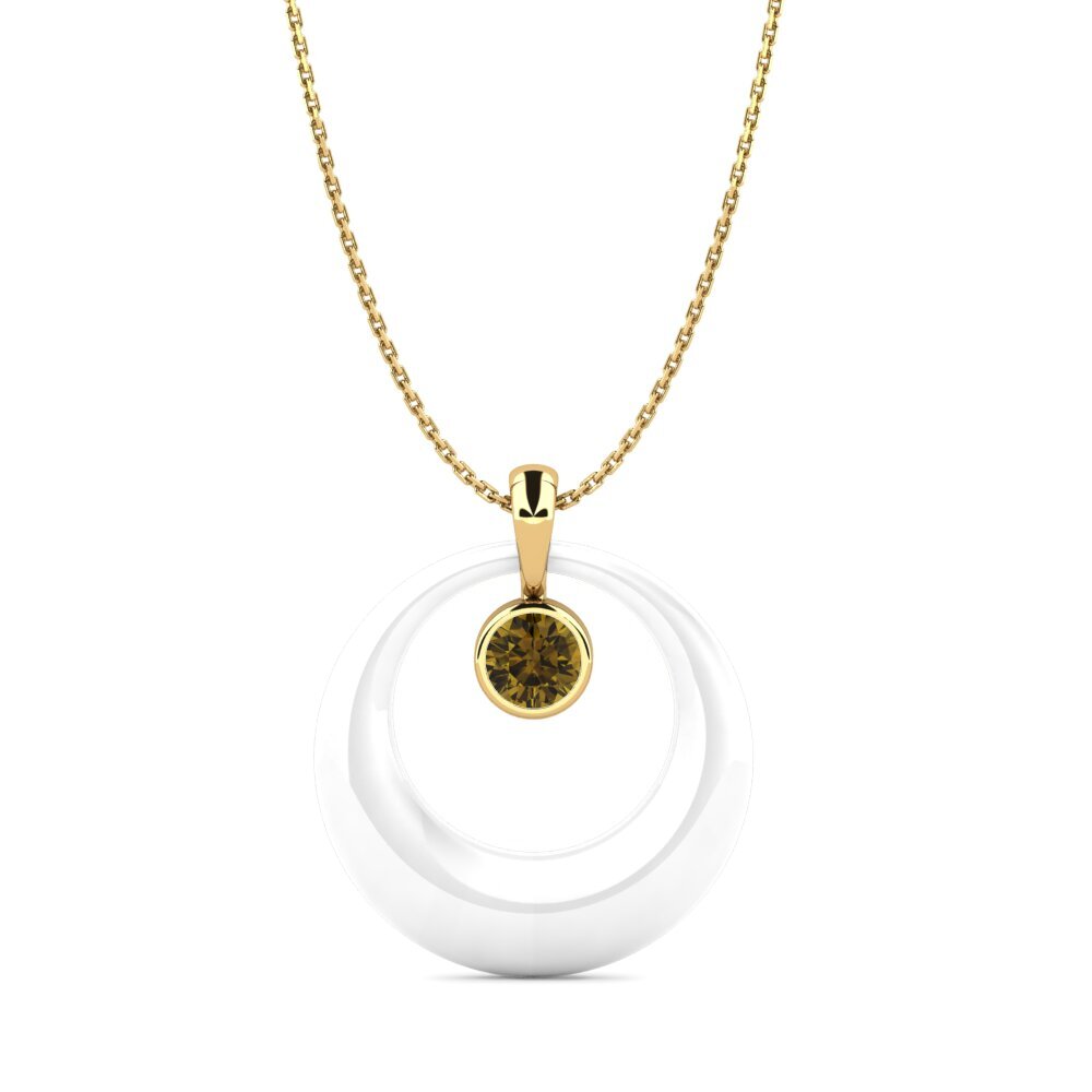Brown Zircon Women's Pendant Volna