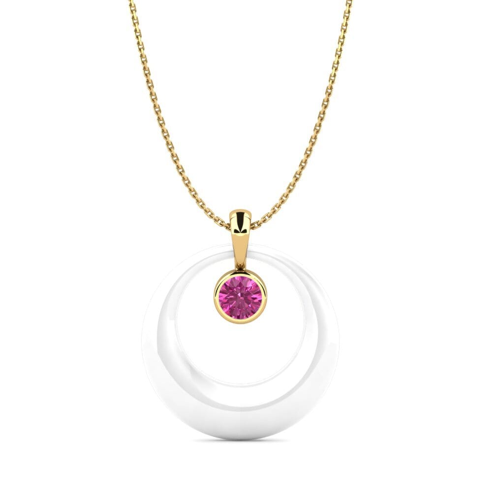 Pink Topaz Women's Pendant Volna