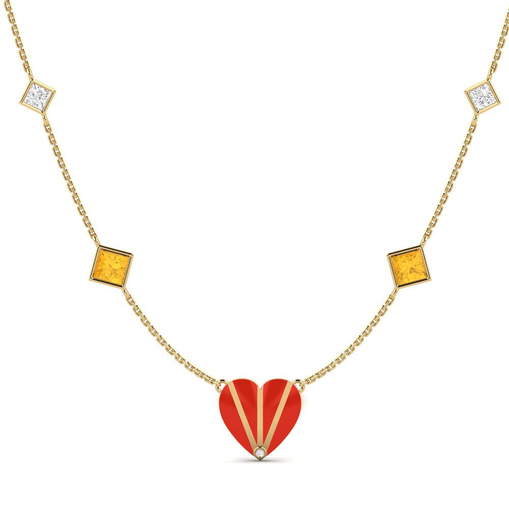 Citrine Women's Necklace Volonte