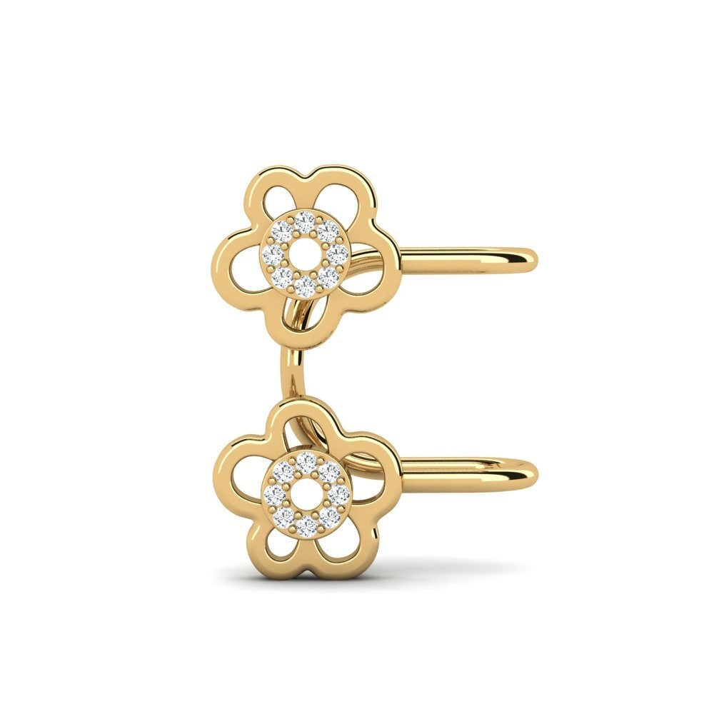 14ct Yellow Gold Women's Earring Volume