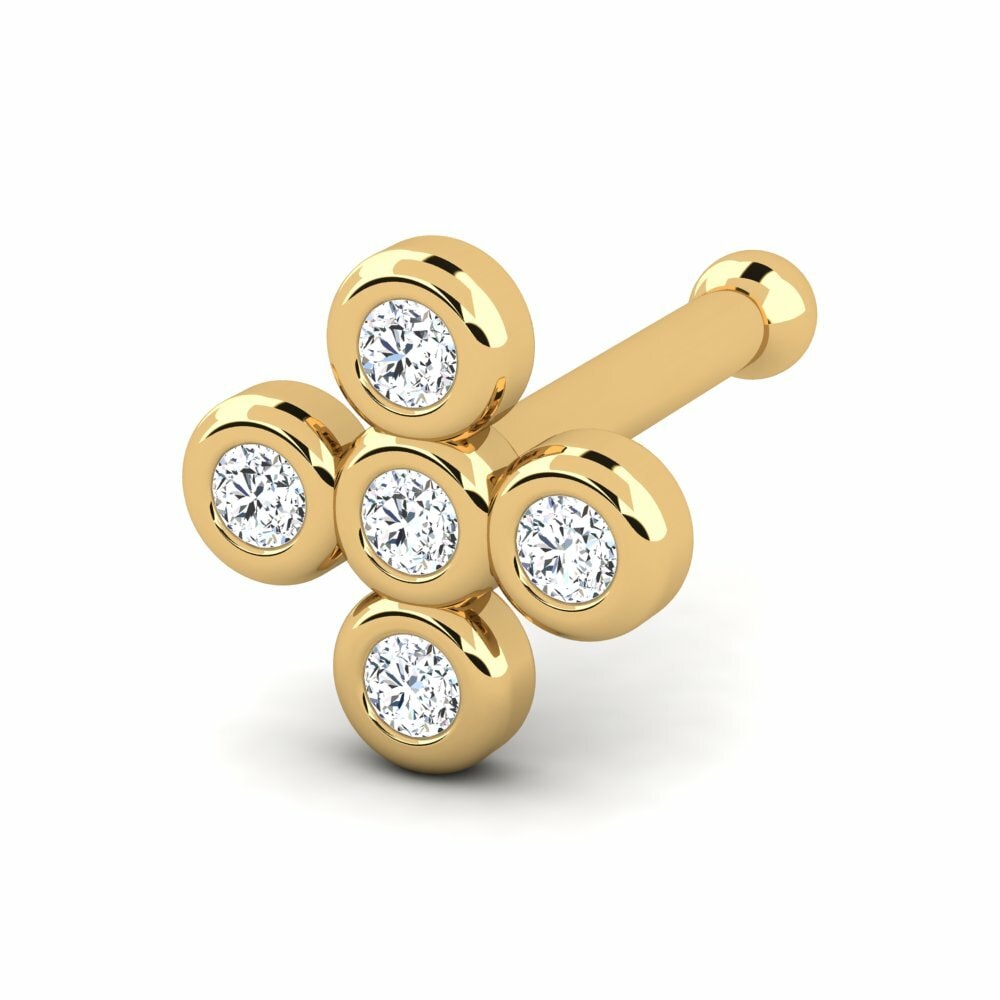 Or Jaune 18k Piercing Nez Von