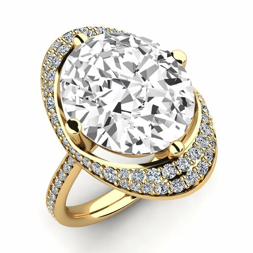 Ring Vondila 585 Yellow Gold & Diamond & Swarovski Crystal
