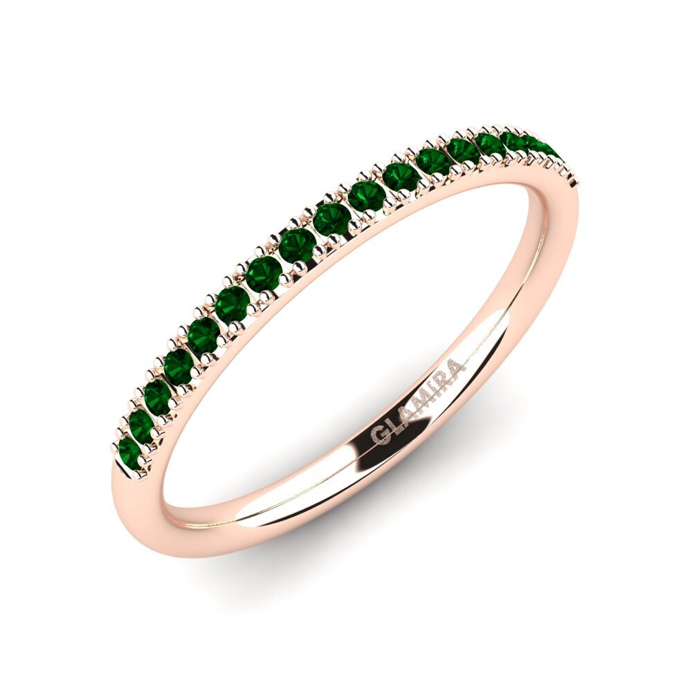 14ct Rose Gold Green Zirconia Ring Vontasia