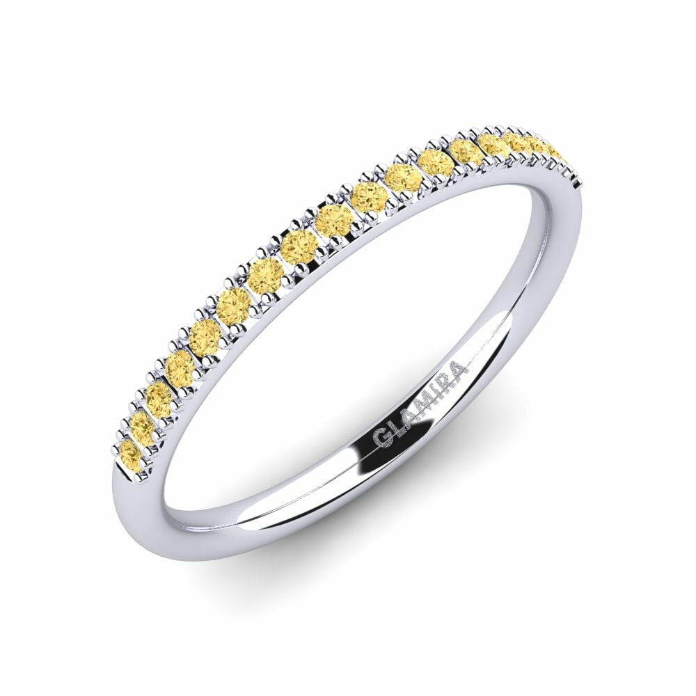 Eternity Rings GLAMIRA Vontasia 585 White Gold Yellow Diamond