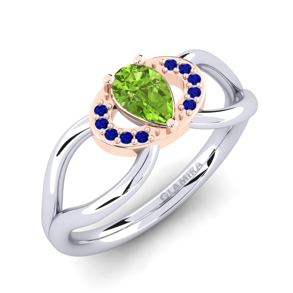 18ct White & Rose Gold Engagement Ring Vontressa