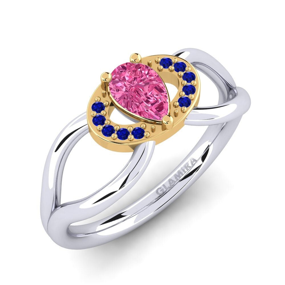 14ct White & Yellow Gold Engagement Ring Vontressa