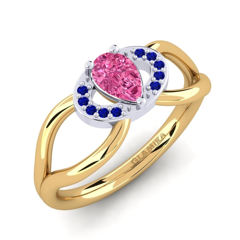 14ct Yellow & White Gold Engagement Ring Vontressa