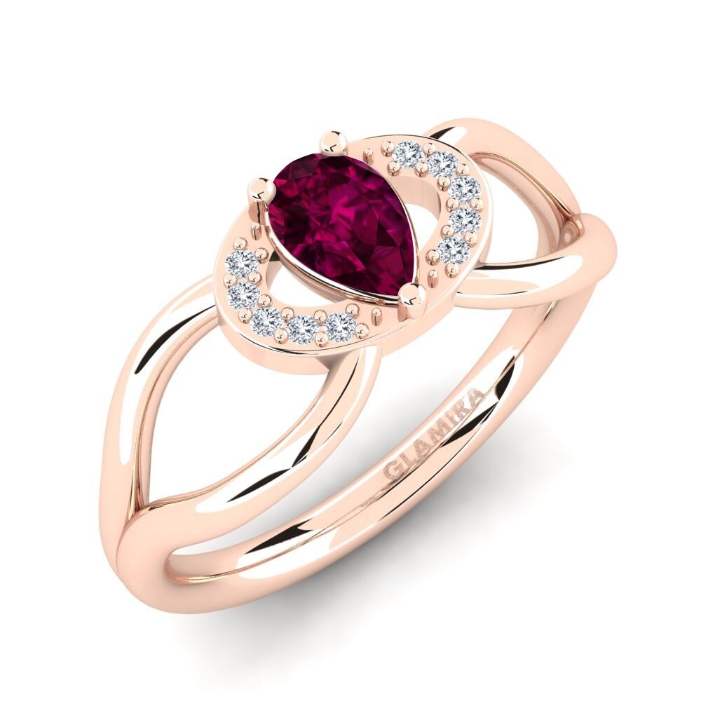 Rhodolite Garnet Engagement Ring Vontressa