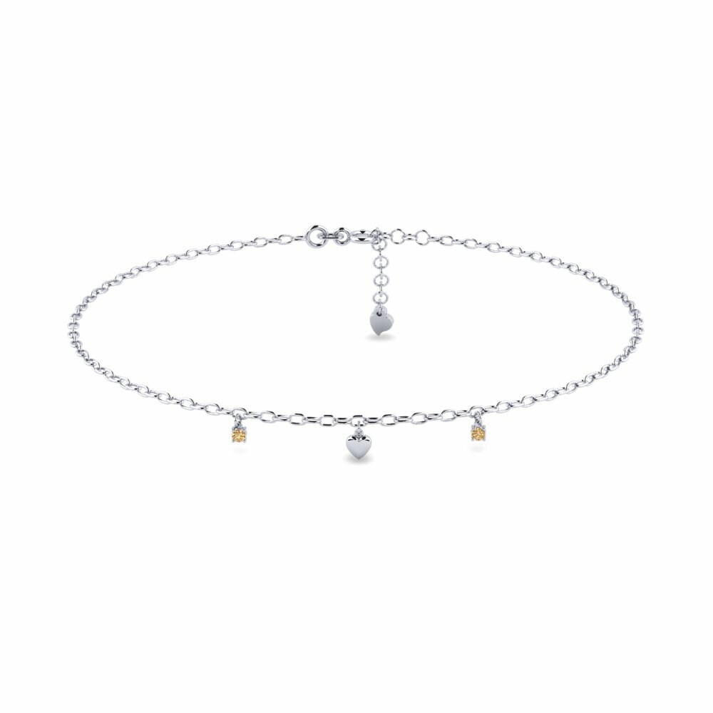 Chaîne cheville femme Vonya Diamant Brun