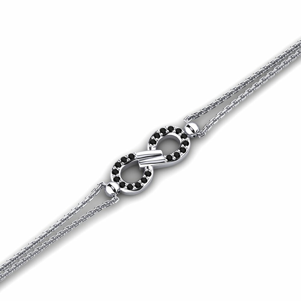 Diamante Negro Pulseira Feminino Voolav