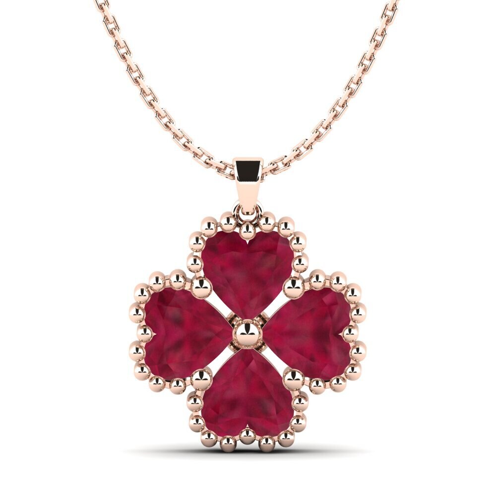 Trái Tim Đá Ruby / Hồng Ngọc Mặt dây chuyền nữ Voorhees