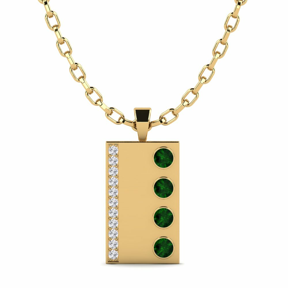 Green Tourmaline Men's Pendant Vulcan