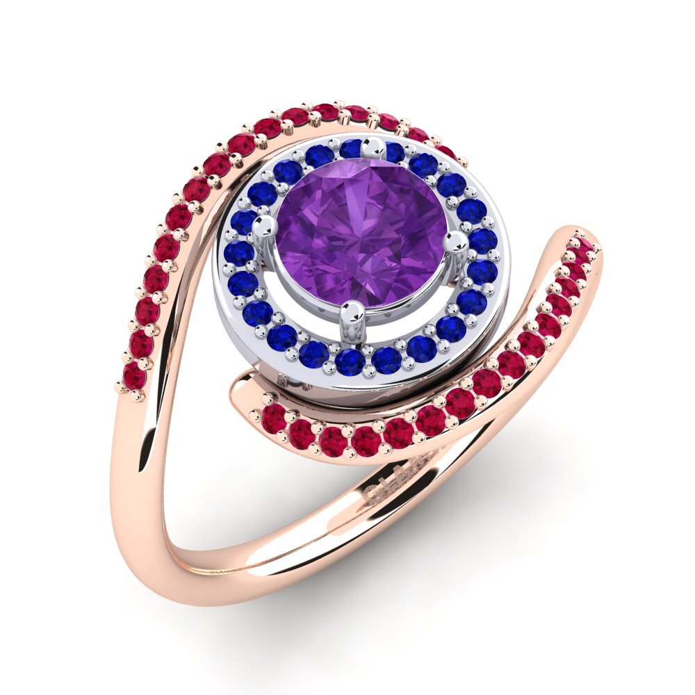 14k Rose & White Gold Engagement Ring Vulnavia