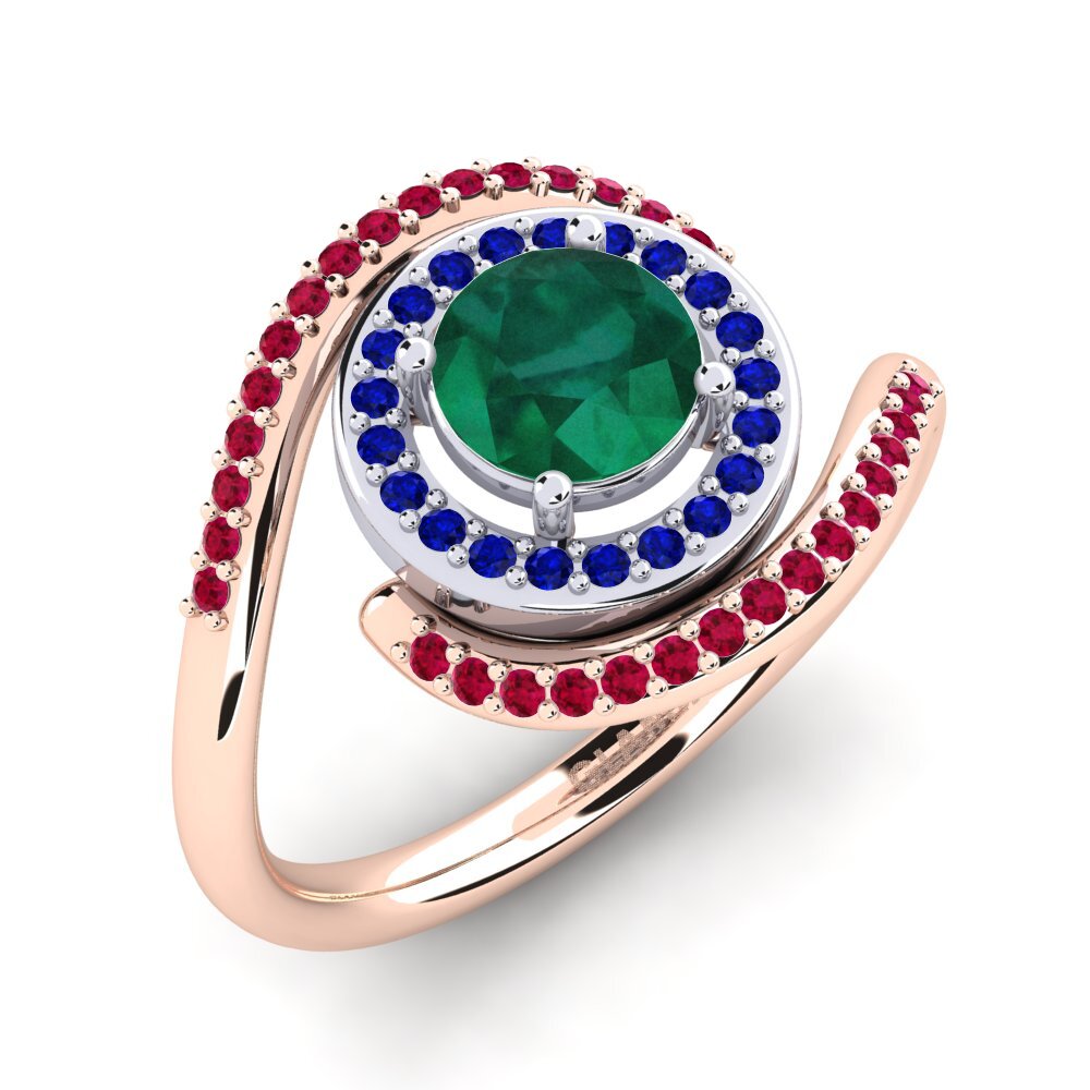 14ct Rose & White Gold Engagement Ring Vulnavia