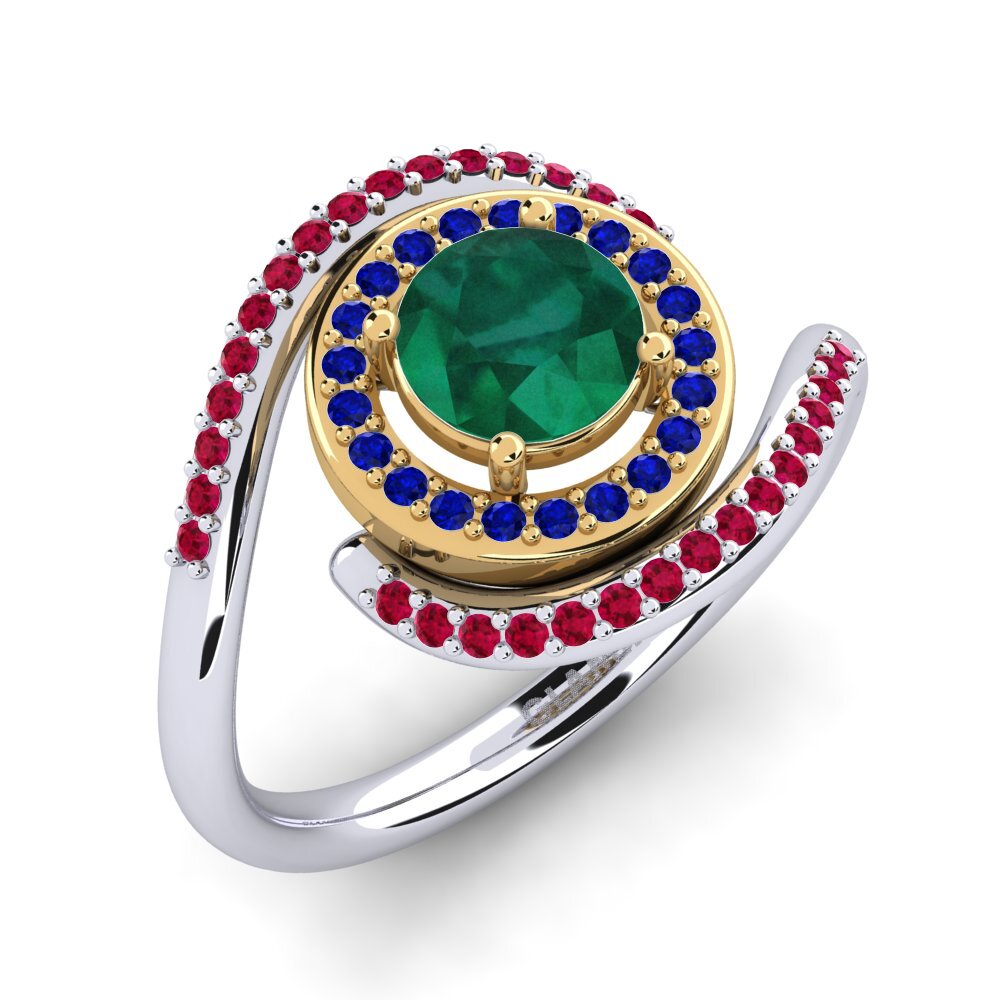 14ct White & Yellow Gold Engagement Ring Vulnavia